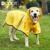 Dociote Dog Raincoat Rain Jacket with Hood & Collar Hole