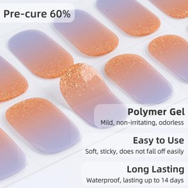 Nagelfolie UV Härtend - 28 Stück Nagelsticker UV Gel Nagelfolien Selbstklebend Nail Sticker Nagellackstreifen Gel-Nagelaufkleber Art Stickers DIY für Damen Mädchen Dekoration