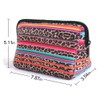 Leopard Rainbow - Bolsa de maquillaje impermeable de neopreno suave,