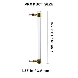 Hemoton Acrylic Handle Barn Cabinet Pulls Door Dandles Gold Knobs Kitchen Drawer Pulls Cabinet Handles for Cabinets Dresser Cupboard Wardrobe 19.2cm