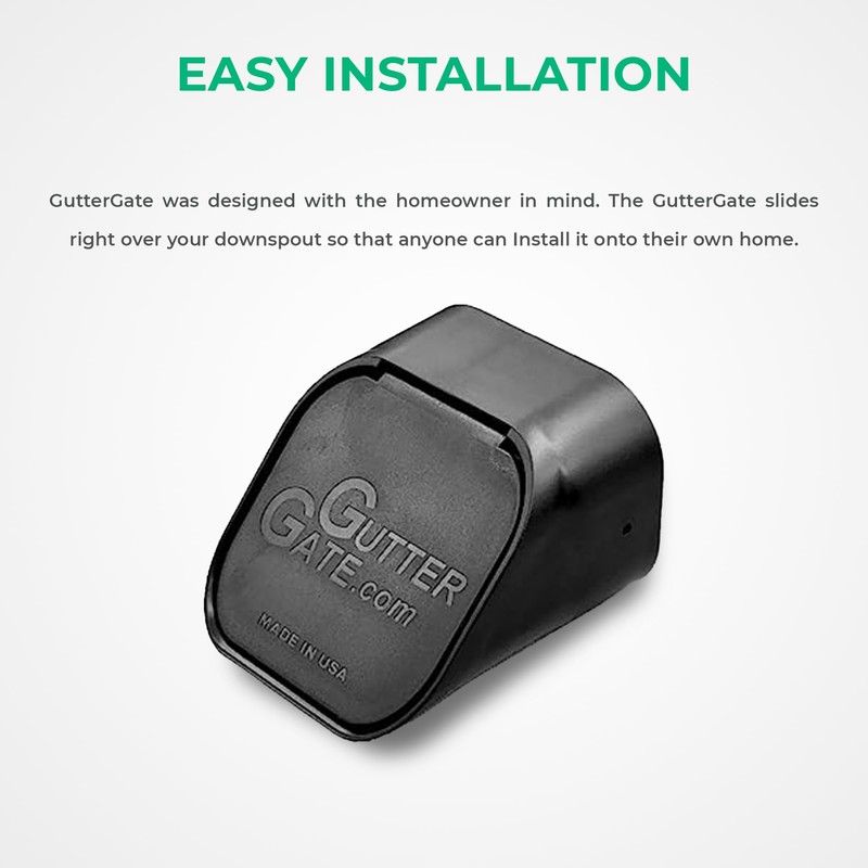 GutterGate 2"x3" Type-A Black Gutter Downspout Extension