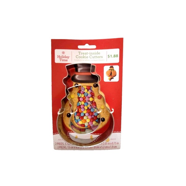 Holiday Time Treat-Inside Cookie Cutters - Snowman (Set of 2)