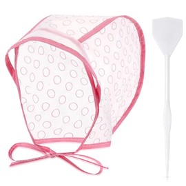 Kit de tapas de glaseado para resaltar el cabello, tapa con ganchos de plástico para teñir el cabello, suministros de herramientas de peluquería (rosa