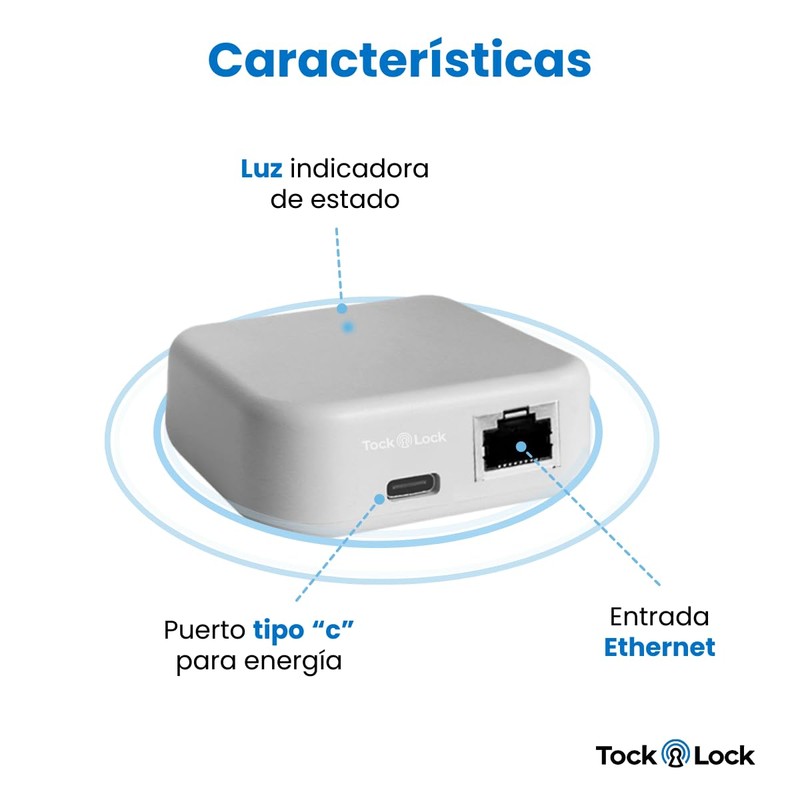 Gateway Para Cerraduras Tock Lock - Conexión Ethernet - Control