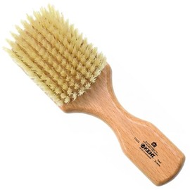 Kent OG2S - Cepillo facial de cerdas suaves de madera de haya para el cuidado de la barba - Cepillo exfoliante de cerdas de jabal blanco suave y...   