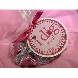 I Dig You, I Dig You Valentine, Valentine Tags, Valentine tags, Valentines For Friends, School Valentine Tags, Set of 12 tags, Candy, ribbon, and bag are NOT included