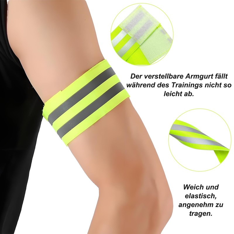 Pack of 6 Bicycle Trouser Clips, Elastic Reflective Band, Trouser