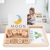 ABC Building Blocks English Letters 8 Blocks 30 Cards Wooden