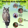 OffiCreative 2Pack Reflective Fake Owls Hanging Decoration Garden Owls Scarer