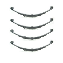 Sturdy Built (4)- Boat Trailer 3 Leaf Double Eye Springs (2 Pair) 20' 3700lbs Capacity Per Pair, Black, (24001-4)
