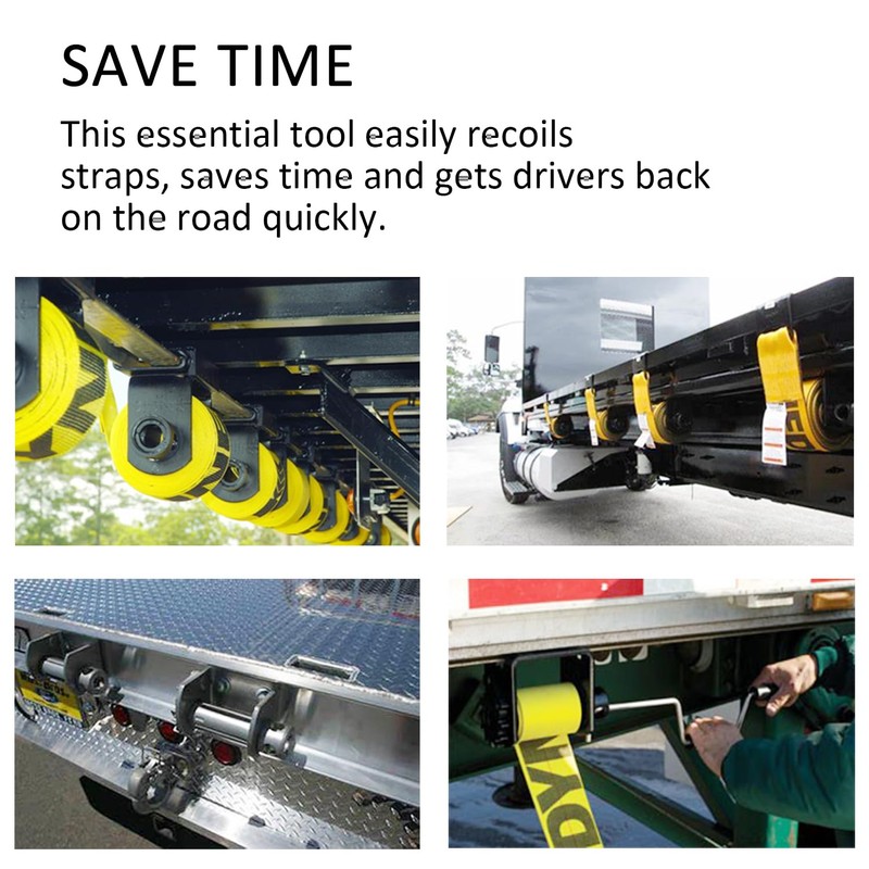 QZATTCAEN Stainless Steel Strap Winder for Flatbed Truck Roller for