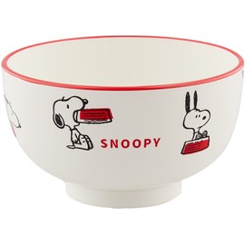 Peanuts 606551 Snoopy Happiness is Supper Time Painted Bowl Plate, Diameter 3.9 inches (9.9 cm), White