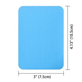 Guokuai Premium Quality Fabric Repair Patches Iron-on Patches for Clothing Inside & Outside Strongest Glue Cotton 3" by 4-1/4" (7.5 cm x 10.5 cm)… (12PCS-Sky Blue)
