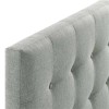 Modway Emily Queen Upholstered Polyester Fabric Headboard in Gray
