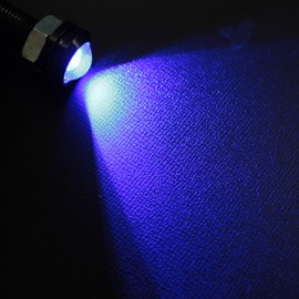 [Pack of 2] Waterproof Large Ball LED Spotlight Blue 12V 18mm (Black Socket)