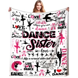 Magazasi Dance Gifts for Women Girls Dance Blanket Ultra Soft Flannel Dancer Throw Blanket Dancer Gifts for Dance Team Dancing Lovers 50"X40"INCH