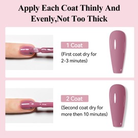 Bevimee Quick Dry Nail Polish, Nail Lacquer Non-Gel Nail Art Polish for Fall and Winter, Air Fast Drying Nail Pigment High Coverage Fingernail Concealer Polish, 1PC 12ML Long Last