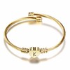 KENYG Elegant Gold Love Heart 26 Initial Letter Alphabet A-Z