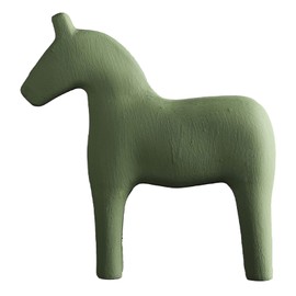 Tissting Wooden Horse Decorative Figure 16 cm / 22 cm Small Desk Hand-Painted Pure Colour Horse Statue Bookshelf Animal Sculpture Art Crafts for Living Room Bedroom Children's Room (22 x 23.5 cm,