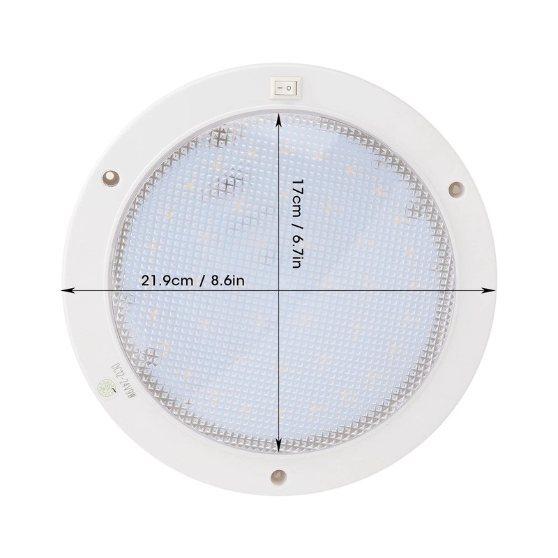 MUNEFE 12V Round Led Panel Light, LED Downlight, LED Boat