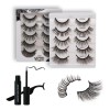 Kit De Pestañas Postizas Magnéticas 5 Pares