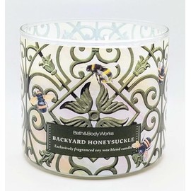 Backyard Honeysuckle Candle 3 Wick w Natural Essential Oils Bath and Body