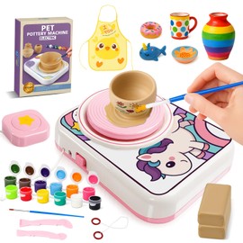 ROHSCE Ceramic Pottery Wheel Kit, Clay and Painting Set for Kids Creative Art Toys