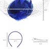 DRESHOW Fascinator Hats for Women Pillbox Hat with Veil Headband