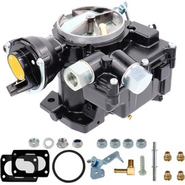 New Marine 2 Barrel Carburetor For Mercruiser 3.0 Carburetor Rochester Mercruiser 3.0L 2.5L carb 4 CYL Engines Mercarb Electric Choke with Jets Gaskets Short Linkage 3310-864940A01 8M0045397 balck