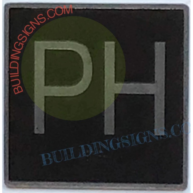 BuildingSigns.com ELEVATOR FLOOR NUMBER PH SIGN- ELEVATOR JAMB PLATE FLOOR