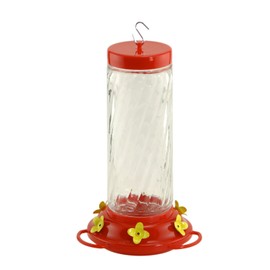 Audubon NA35227 Swirl Glass Hummingbird Feeder, 30-Ounce