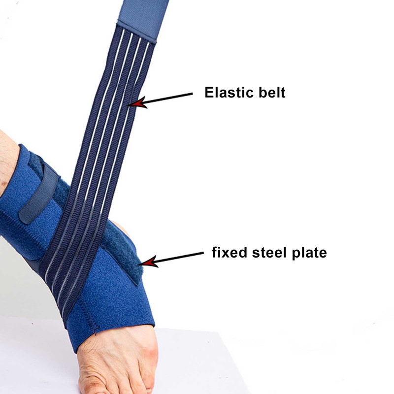 Ankle Brace Supports Stabilizer Elastic Band Compression Aluminum Strip Adjustable
