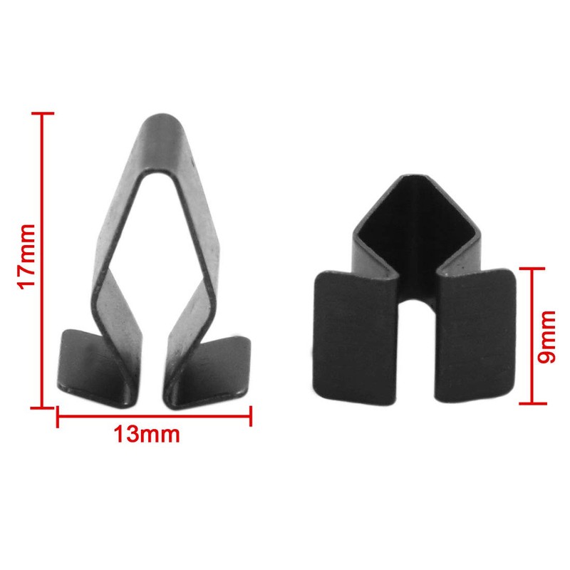X AUTOHAUX 6pcs Metal Retainer Car Front Console Trim Clip