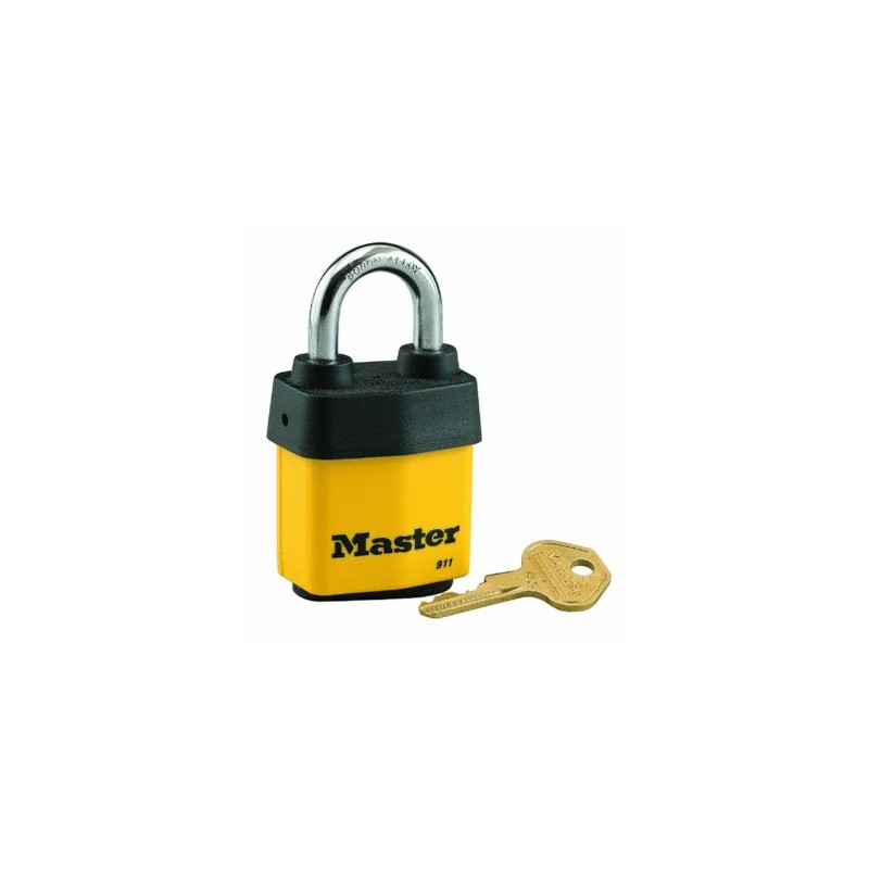 Master Lock 911DPF Heavy Duty Outdoor Padlock with Key, 1