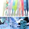 DELELE 2 Pair 47inches Flat Thick Tie Dye Shoelaces Yellow