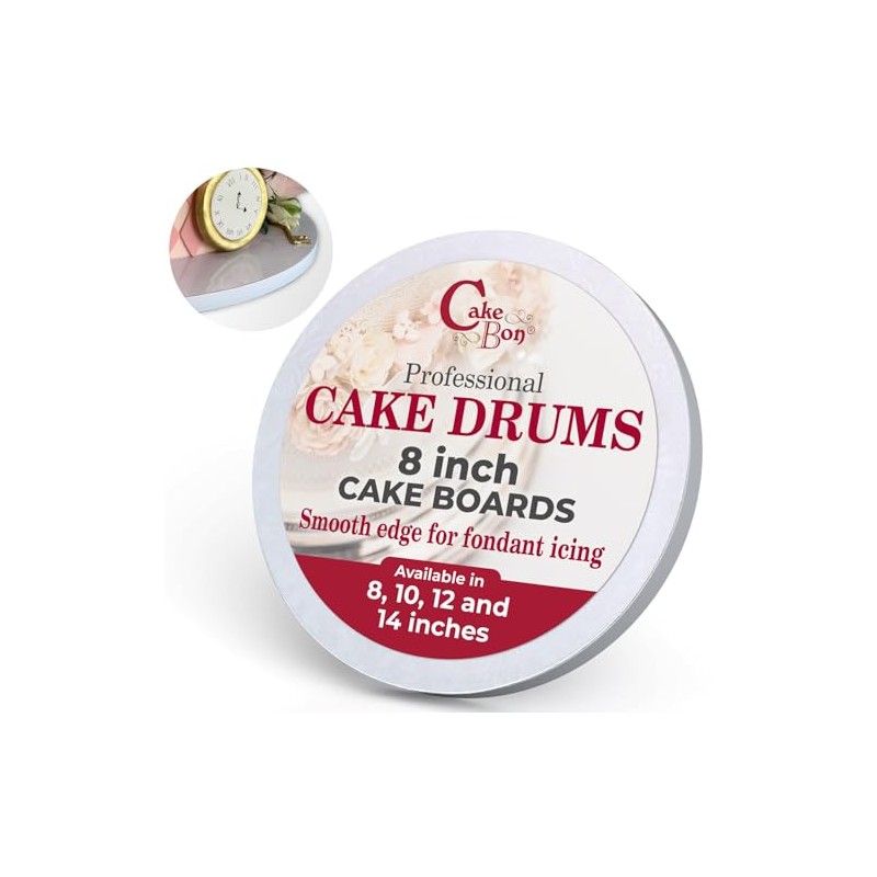 Cakebon Cake Boards - Sturdy 1/2 Thick Drums - 8