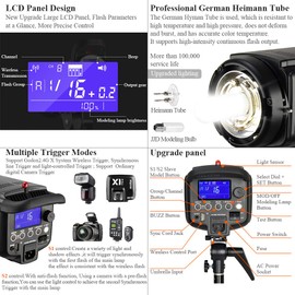 GODOX DP-400II 400W Professional Studio Strobe Flash Light Lamp 110V Built-in Godox X System for Offers Creative Photography (DP400II)