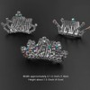 NODG 3 Pieces Silver Tiaras Crown with Hair Comb Mini