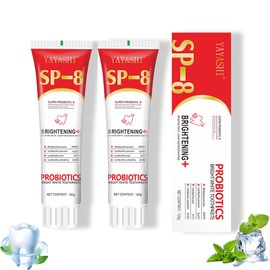 SP-8 Ultra Whitening Toothpaste, Deep Cleaning Care Fresh Breath Super Probiotic Toothpaste with Probiotic Oalance Oral Microbiot,120g/4.23Oz (2)