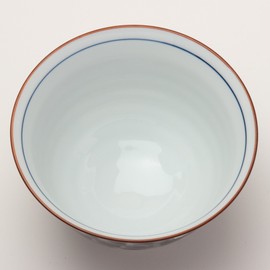 Arita Ware Ichinzan Tea Flower Mizukiri Rice Bowl (Large)