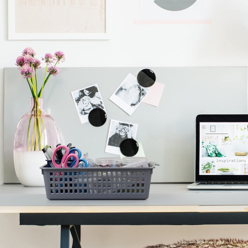 Kiddream 6 Packs Small Plastic Basket, Desktop Storage Basket