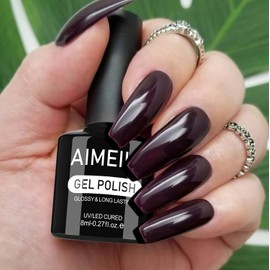 AIMEILI Gel Nail Polish, Hema Free, Cruelty Free, Vegan, Soak Off U V LED Nail Art for Women Girls Manicure Salon DIY Home - 1002 8ml