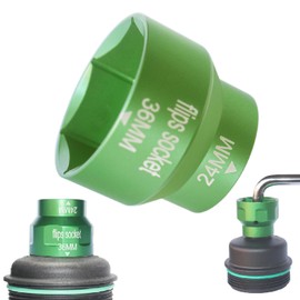 Felisbieti 36mm socket,24mm /36mm oil filter socket Wrench Tool, for Ford 6.0L/6.4L Powerstroke diesel,Fuel Filter/oil Filter cap installation& Removal