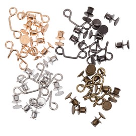 DOITOOL 8 Sets Waist-Closing Jeans Buttons Extenders Buckles Waist Buckle Jean Waist Tightener Adjustable Pants Trouser Button Copper