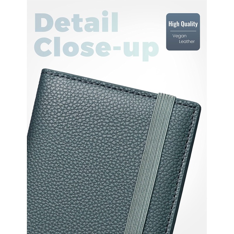 Yarnic Checkbook Cover for Personal Checkbook, Checkbook Holder with Pen