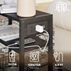 TRIFEBLE Narrow Side Table with Charging Station Set of 2,