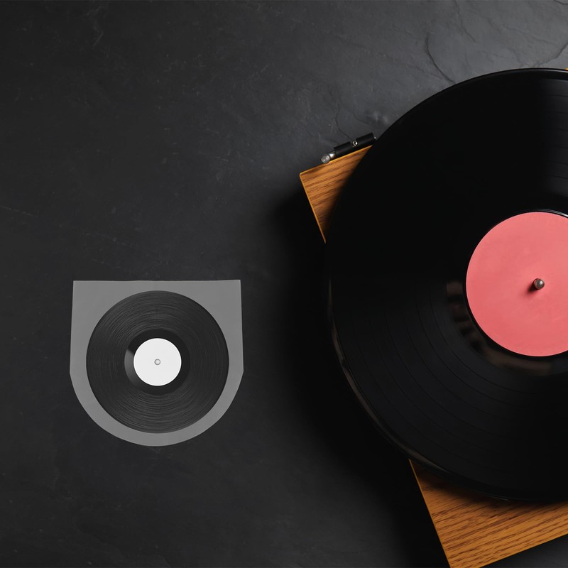 sourcing map 50 Pcs Vinyl Outer Sleeves, Clear Vinyl Record