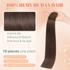 Benehair Invisible Tape in Hair Extensions Human Hair 10 Pieces
