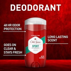 Old Spice Desodorante sin aluminio para hombres, alta resistencia, protección del sudor 24/7 y protección contra olores, frescura 24/7 y aroma durader