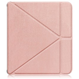 Smart Case for Kobo Libra Colour 7 Inch, Ratesell The Thinnest and Lightest Leather Smart Origami Cover Case for for 7" Kobo Libra Colour (2024) / Kobo Libra 2 (2021) eReader Rose Gold